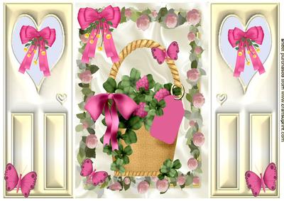 Basket of Berries & Roses, Gatefold