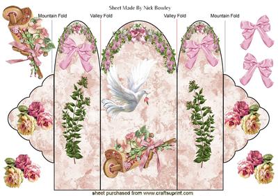Garden of Flowers, with Dove, Trifold