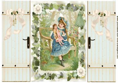 Little Girl on a Bench,gatefold