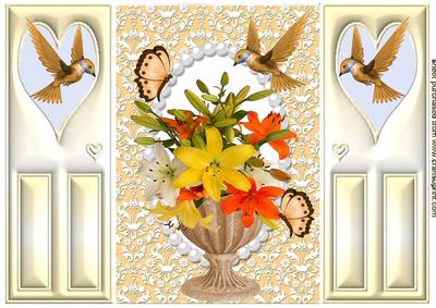 Flowers, Butterflies, & Birds, Gatefold