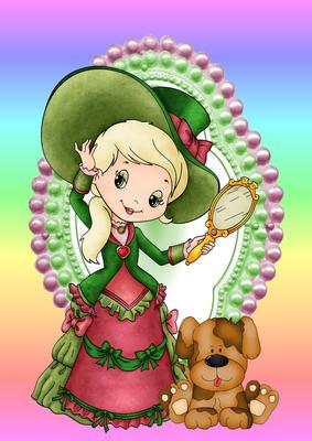I Love My Dog with Pretty Little Lady, A4 Topper