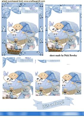 Baby Boy with Blue Crib, Pyramids