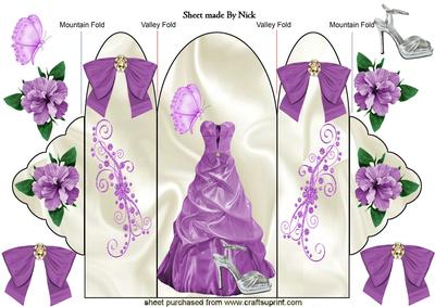 Pink Evening Dress, Trifold