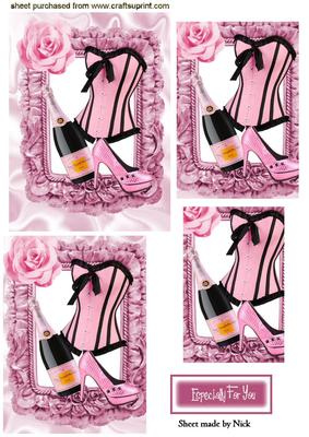 Gorgeous Pink Basque, Pink Champagne, Pyramids