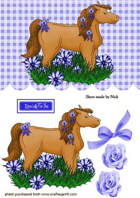 Lovely Horse with Roses