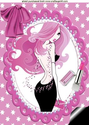 Disco Diva in Black Dress, A4 Topper