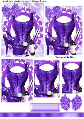 Gorgeous Purple Basque & Champagne, Pyramids