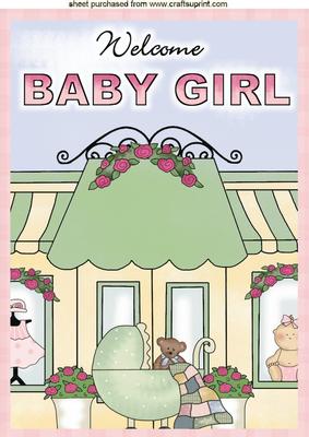 Welcome Baby Girl, A4 Topper
