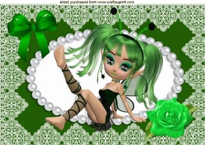 Little Shamrock Faerie, A4 Topper