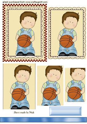 Little Basket Ball Player in a Frame Pyramids