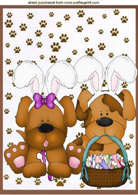 Cute Little Puppies, A4 Topper