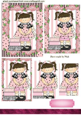 Cute Little Girl with Handbag & Presents, Pyramids