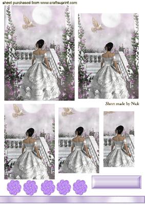 Beautiful Lady in White Gown in the Garden, Pyramids