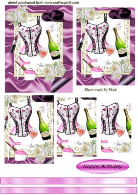 Pink Basque with Champagne, Pyramids