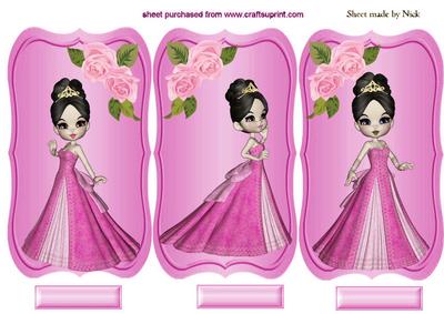 Little Princess with Pink Roses, Toppers