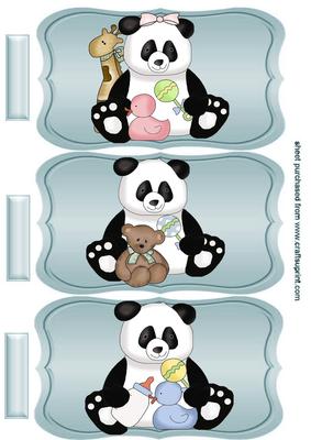 Baby Pandas, with Cute Toys, Toppers