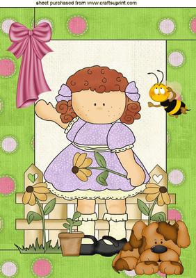 I Love My Garden, A4 Topper