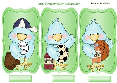 Sporty Little Bluebird Toppers