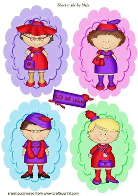 Colourful Toppers of the Red Hat Ladies