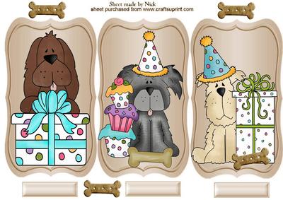 Little Doggies Birthday, Toppers