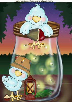 In the Night Time, Tweety Birds, A4 Topper
