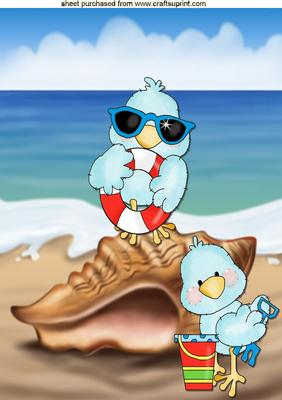 At the Seaside, Tweety Birds, A4 Topper