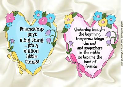 Friendship, a Heart of Flowers, Toppers