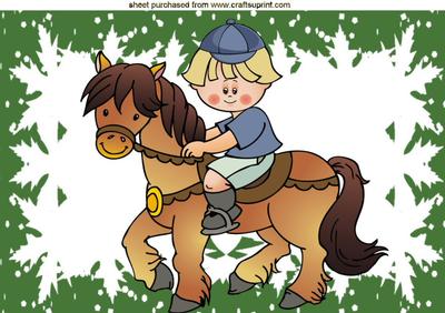 Little Boy on a Pony, A4 Topper