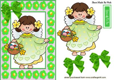 Little Flower Girl, in Flower Frame
