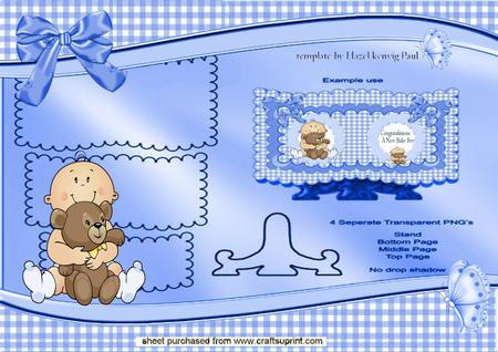 Scalloped Book Pages for a Sweet Baby Boy