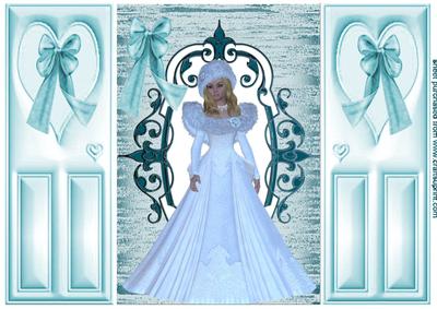 Pretty Lady All in White on Ice Blue, Gatefold