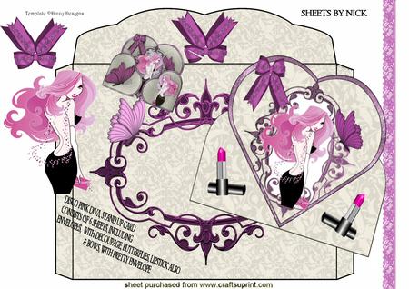 Disco Diva in Pink, Stand Up Card Kit