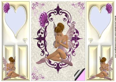 Sitting Faerie in a Ornate Frame, Gatefold
