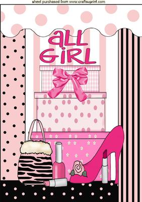 All Girl, Makeup & Shoes, A4 Topper