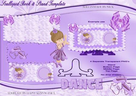 Little Ballerina in Purple, Scalloped Book Kit