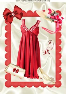 Pretty in Red, Party Dress with Hat, A4