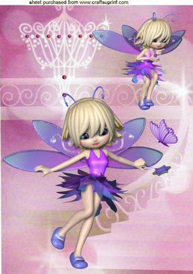 Playful Faeries on a Staircase A4