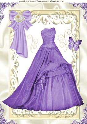 Beautiful Purple Gown with Bow, A4