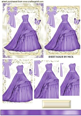Beautiful Purple Gown with Bow, Pyramids