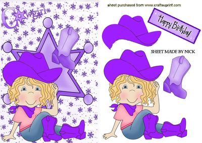 Yee-ha! Ride Em Cowgirl in Purple