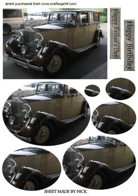 1930's Rolls Royce Photograph, Oval Pyramids