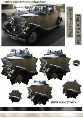 1930's Rolls Royce Photograph, Star Pyramid