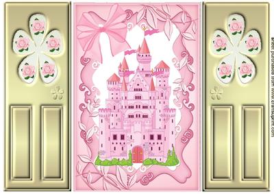 Pink Castle with Pink Roses, Gatefold
