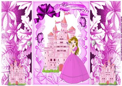 Pretty Princess in Pink with Pink Castle, Gatefold