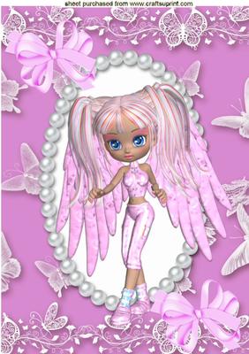 Little Bubblegum Faerie in Pink, A4