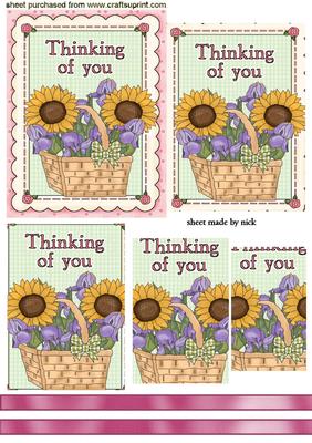 Sunflowers & Iris's in a Basket, Thinking of You, Pyramids