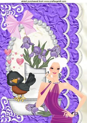 The Look of Love Little Bird with Hearts A4