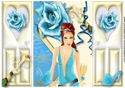 This is the Time to Relax!, Lady with Champers, Gatefold