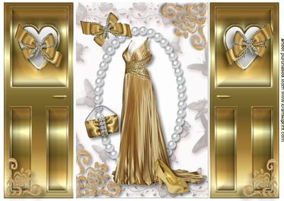 Gorgeous! Stunning! Wow! Gold Dress, Gatefold