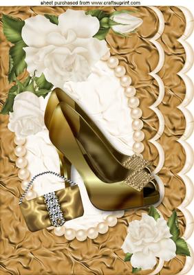 Gold Diamond Shoes, Ladies Accessories, A4